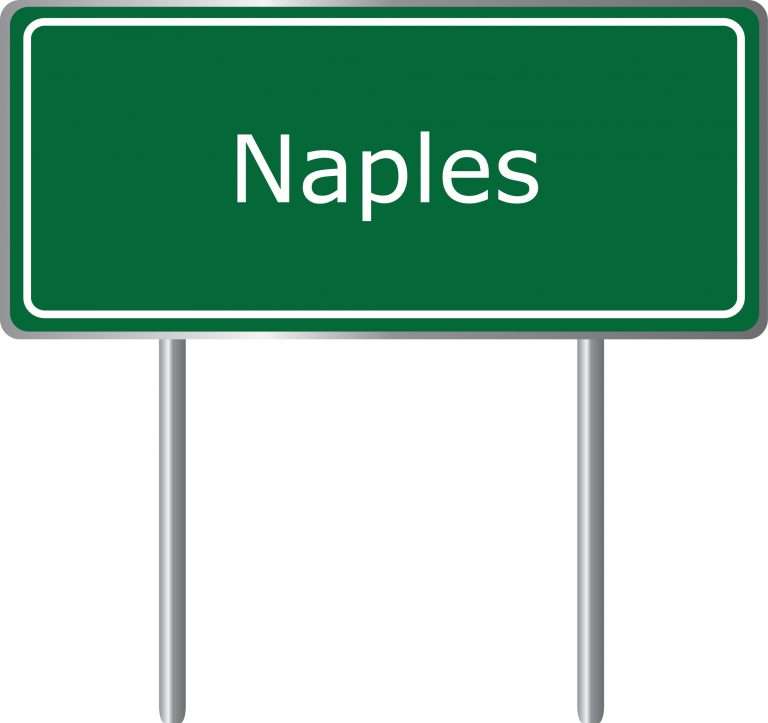Green Naples, Florida road sign